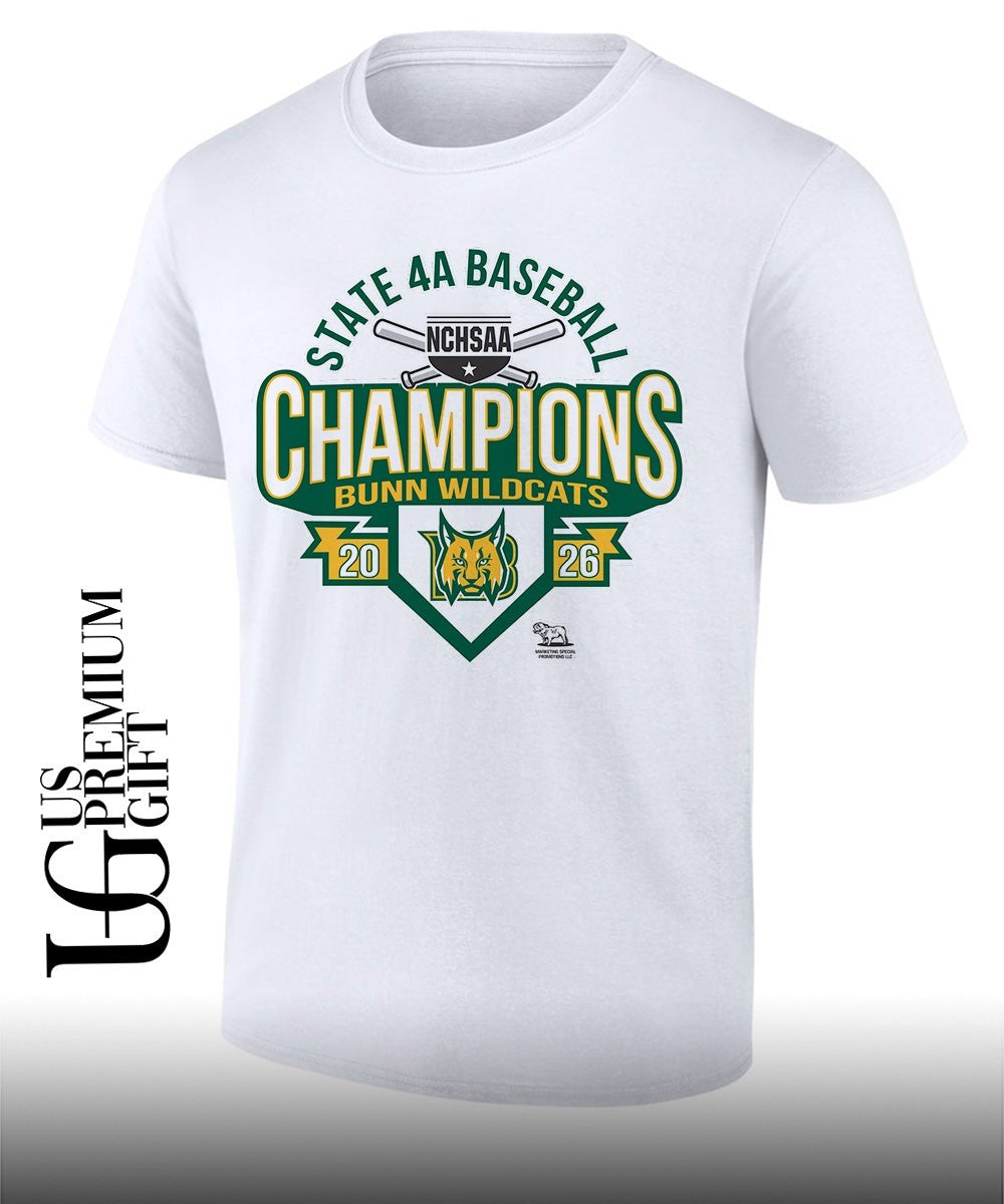 Bunn Wildcats NCHSAA 4A Baseball State Champions 2026 shirt