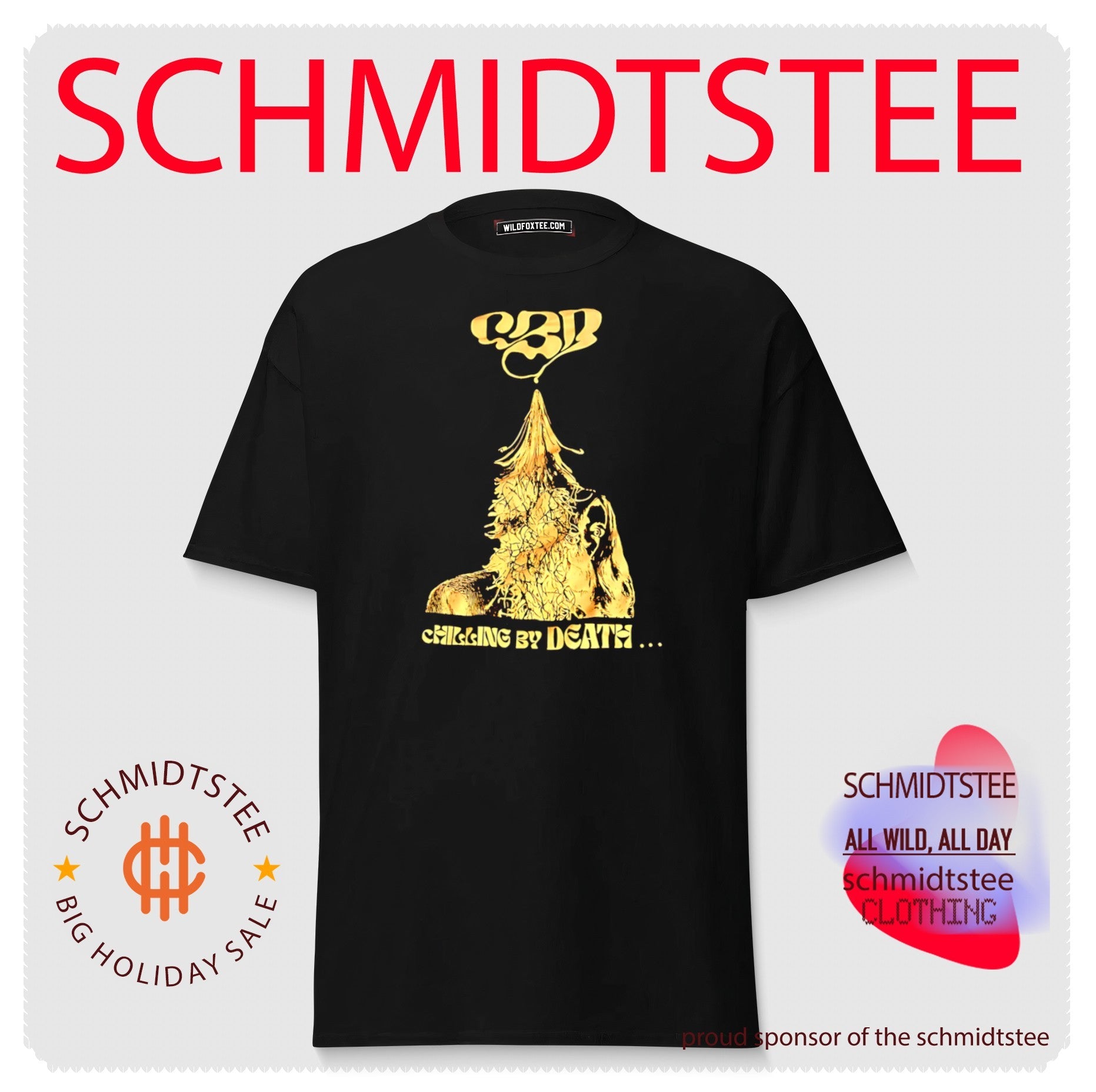 CBD Chilling by Death Surreal Art Dark Humor shirt