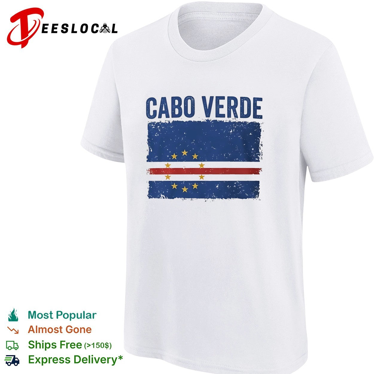 Cabo Verde retro flag shirt