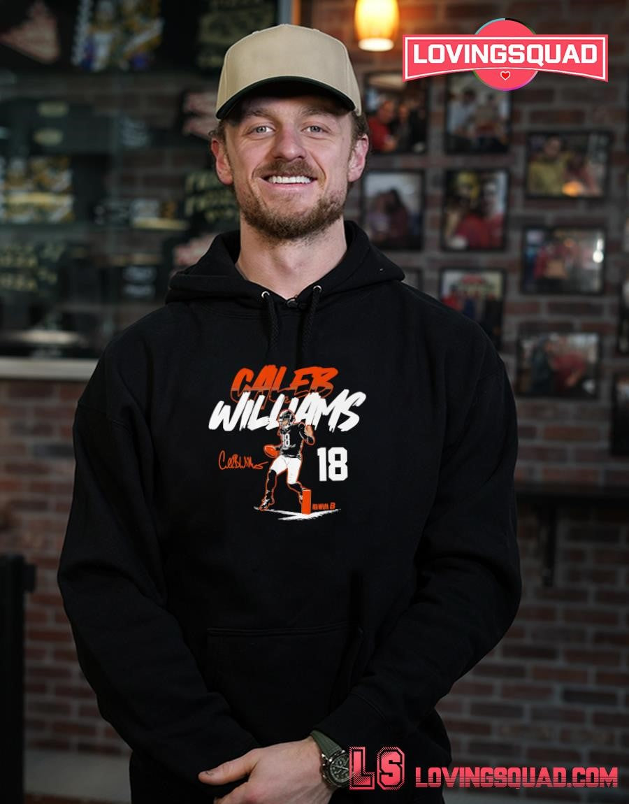 Caleb Williams Name & Number Pose Signature T-Shirt