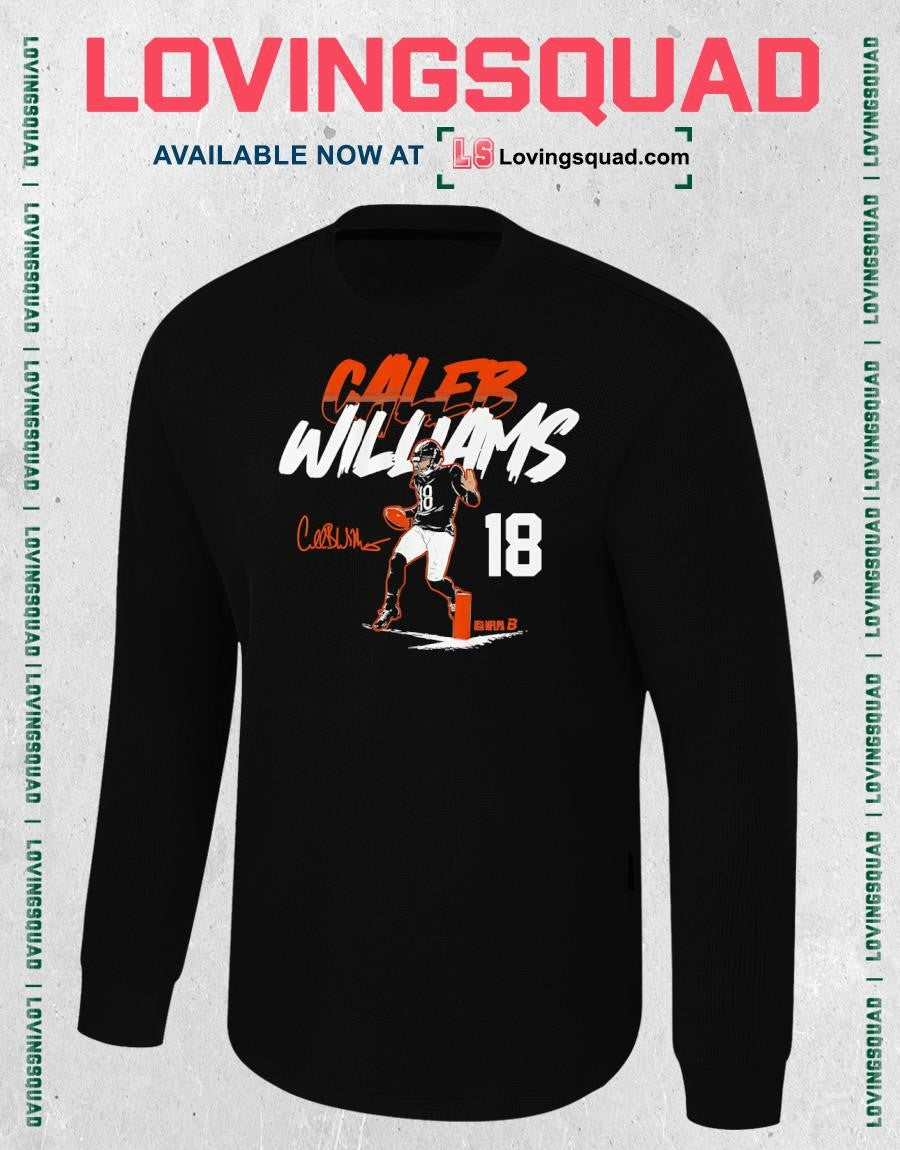 Caleb Williams Name & Number Pose Signature T-Shirt
