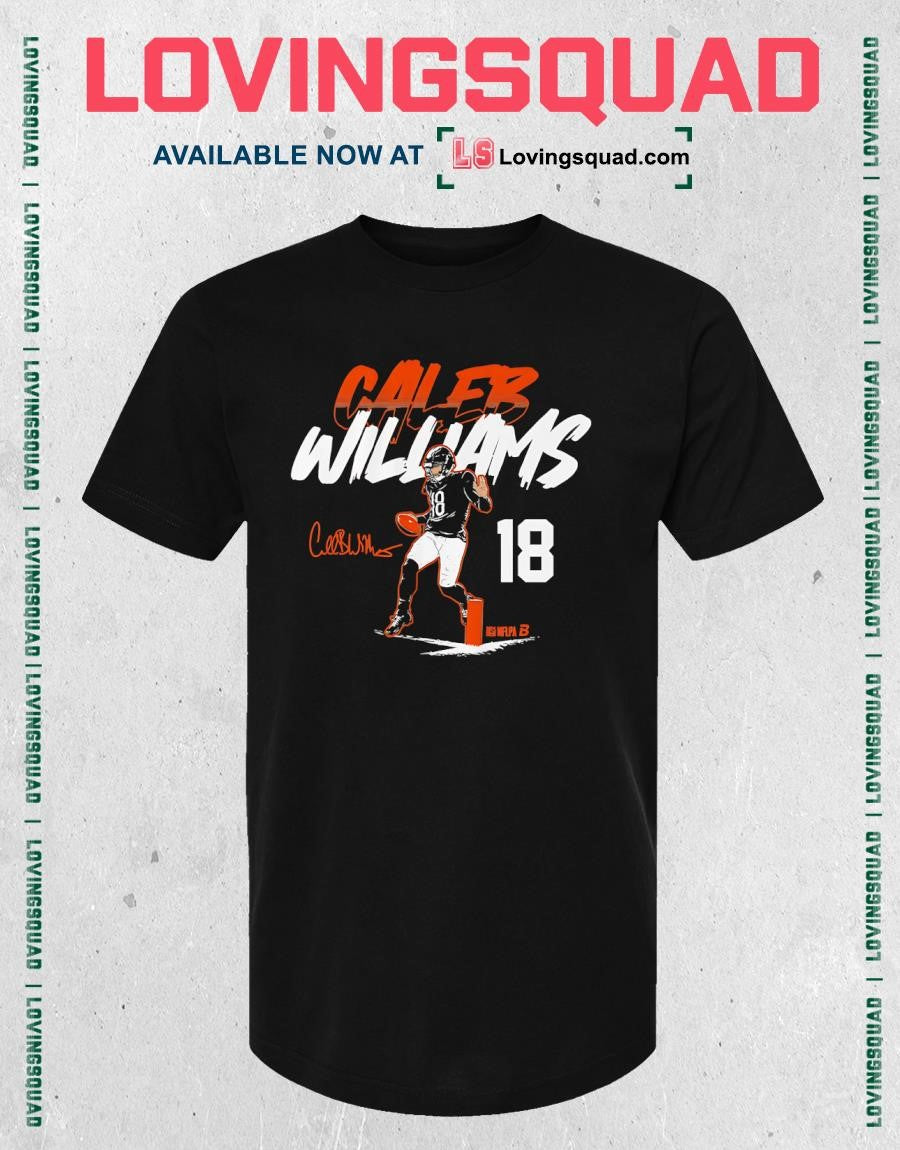Caleb Williams Name & Number Pose Signature T-Shirt
