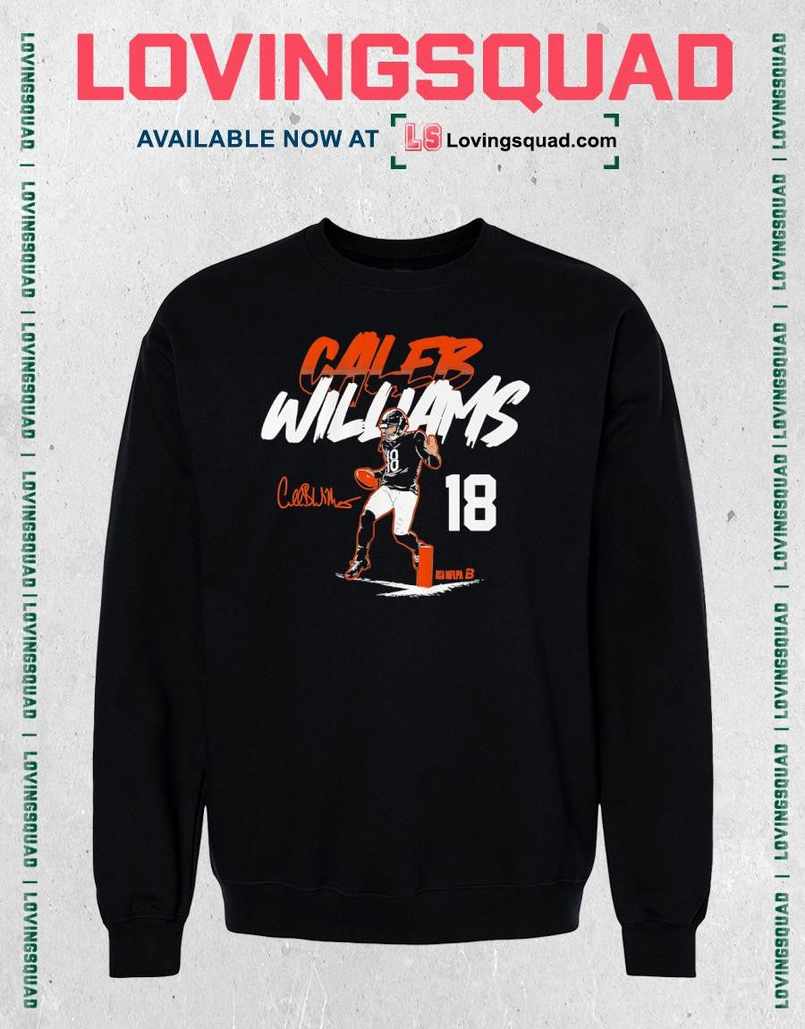 Caleb Williams Name & Number Pose Signature T-Shirt