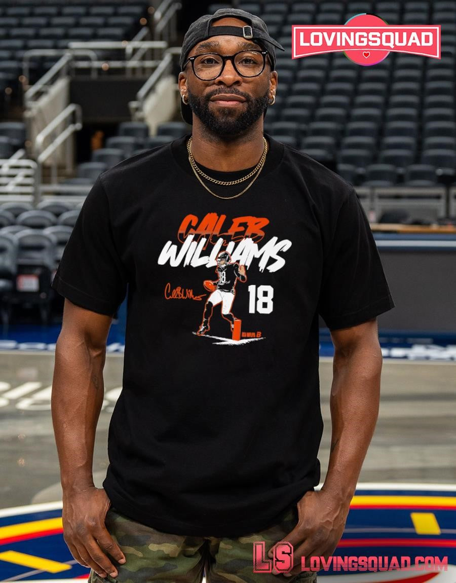 Caleb Williams Name & Number Pose Signature T-Shirt