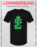 Cannabis Leaf Keep Calm And Hit A Bong T-shirt