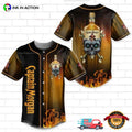Captain Morgan Skull And Rum On Fire Baseball Jersey