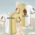 Captain Morgan white khaki Baseball shirt