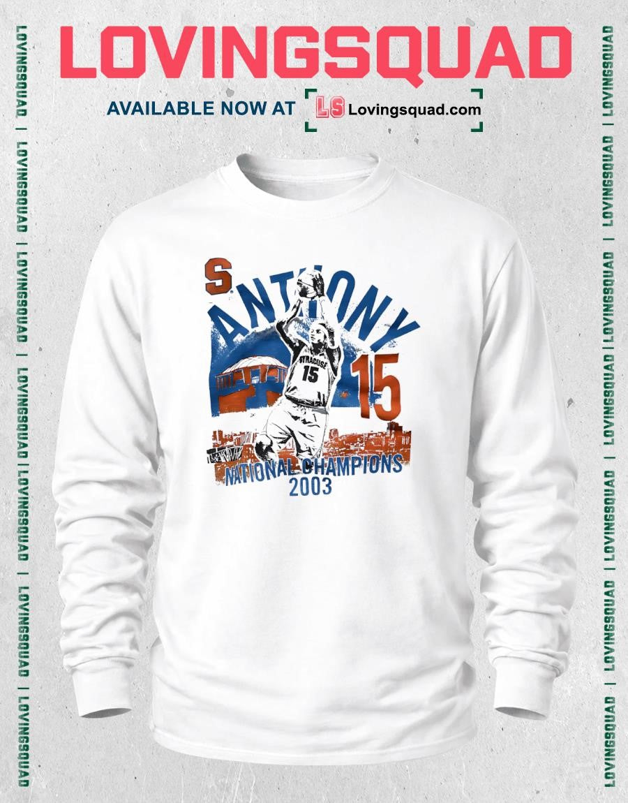 Carmelo Anthony Syracuse 15 National Champions 2003 Vintage T-shirt