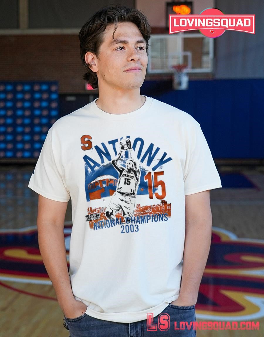 Carmelo Anthony Syracuse 15 National Champions 2003 Vintage T-shirt