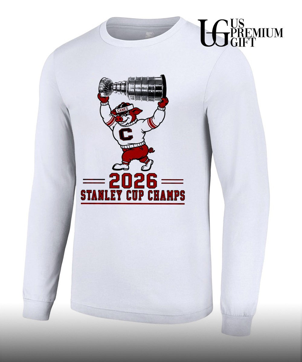 Carolina Hurricanes Stormy mascot 2026 Stanley Cup Champs NHL Hockey sport shirt