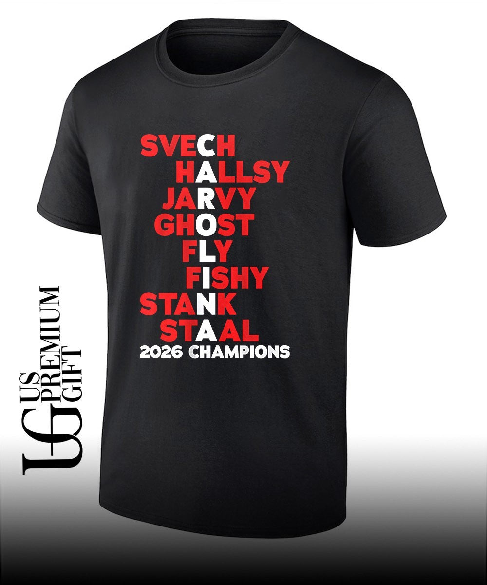Carolina Hurricanes hockey 2026 names Champions shirt