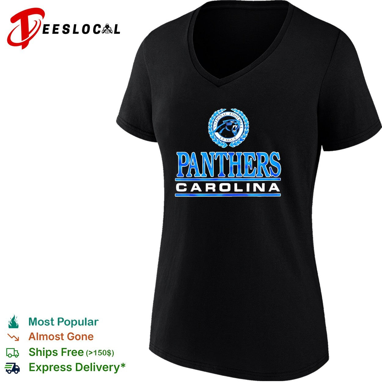 Carolina Panthers National Football League wreath logo shirt