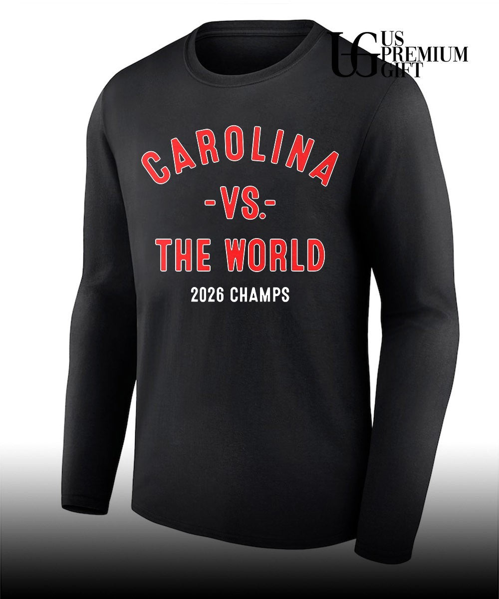 Carolina vs The World 2026 Champs Carolina Hurricanes hockey shirt
