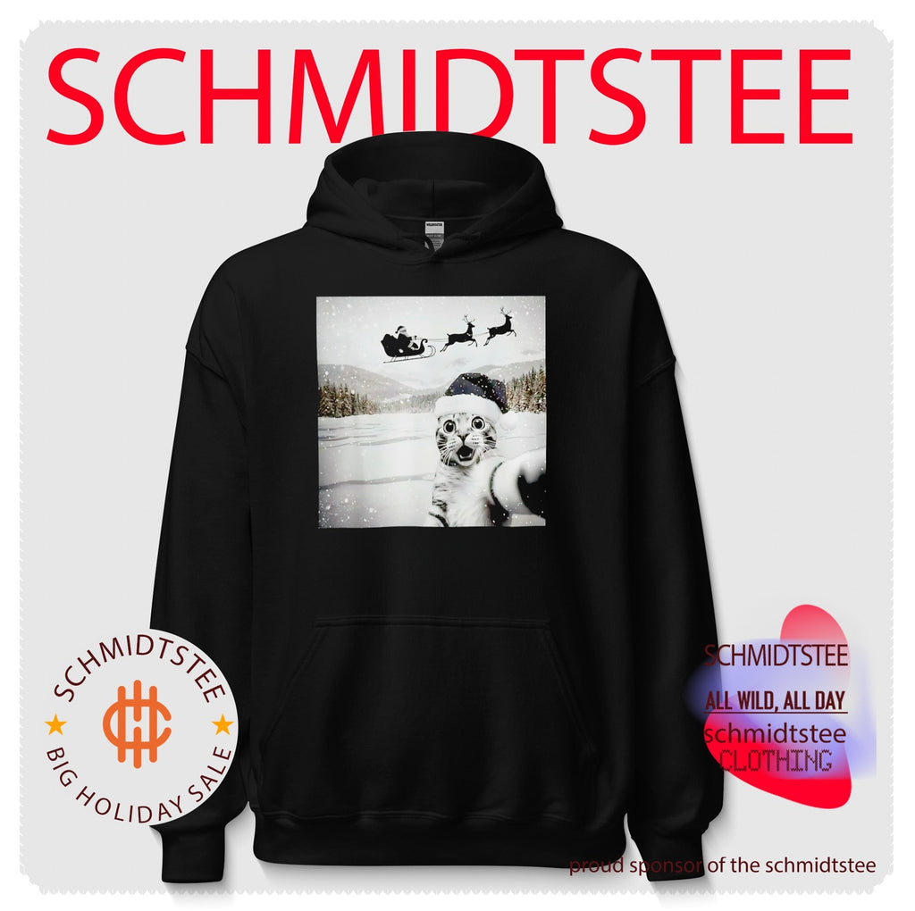 Cat Selfie with Santa Christmas funny shirt