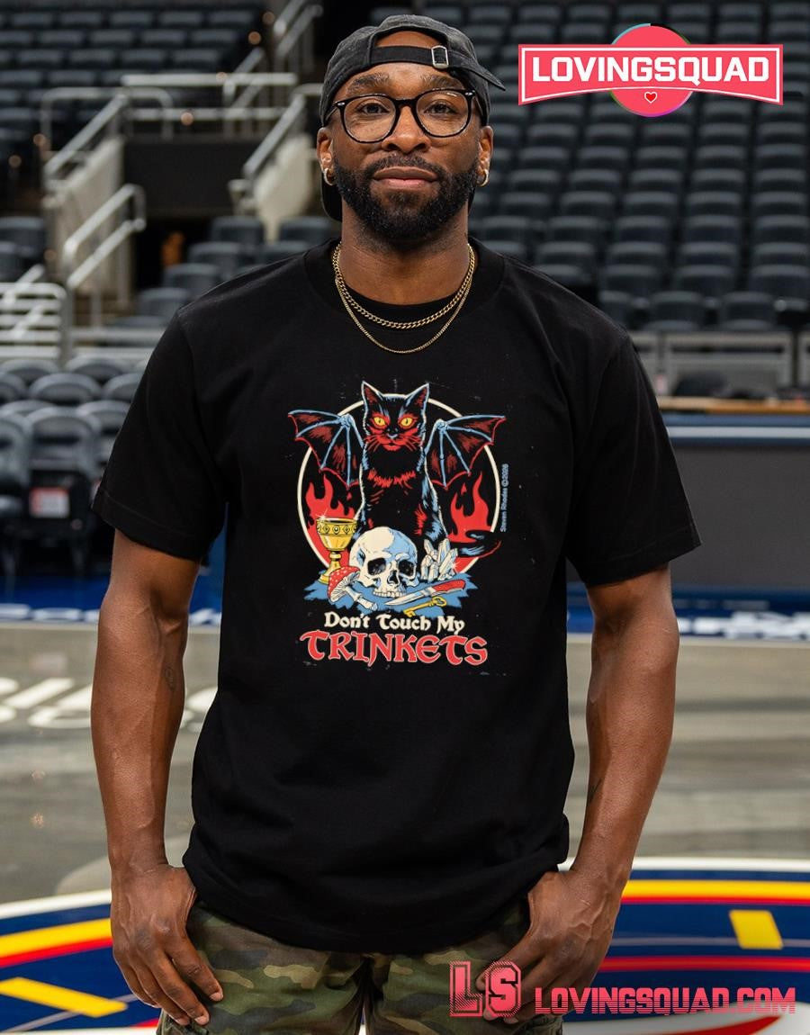 Cat Skull Don’t Touch My Trinkets T-shirt