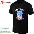 Cat reading book can’t talk reading shirt