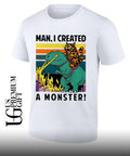 Cat riding T-Rex Man I created a Monster shirt