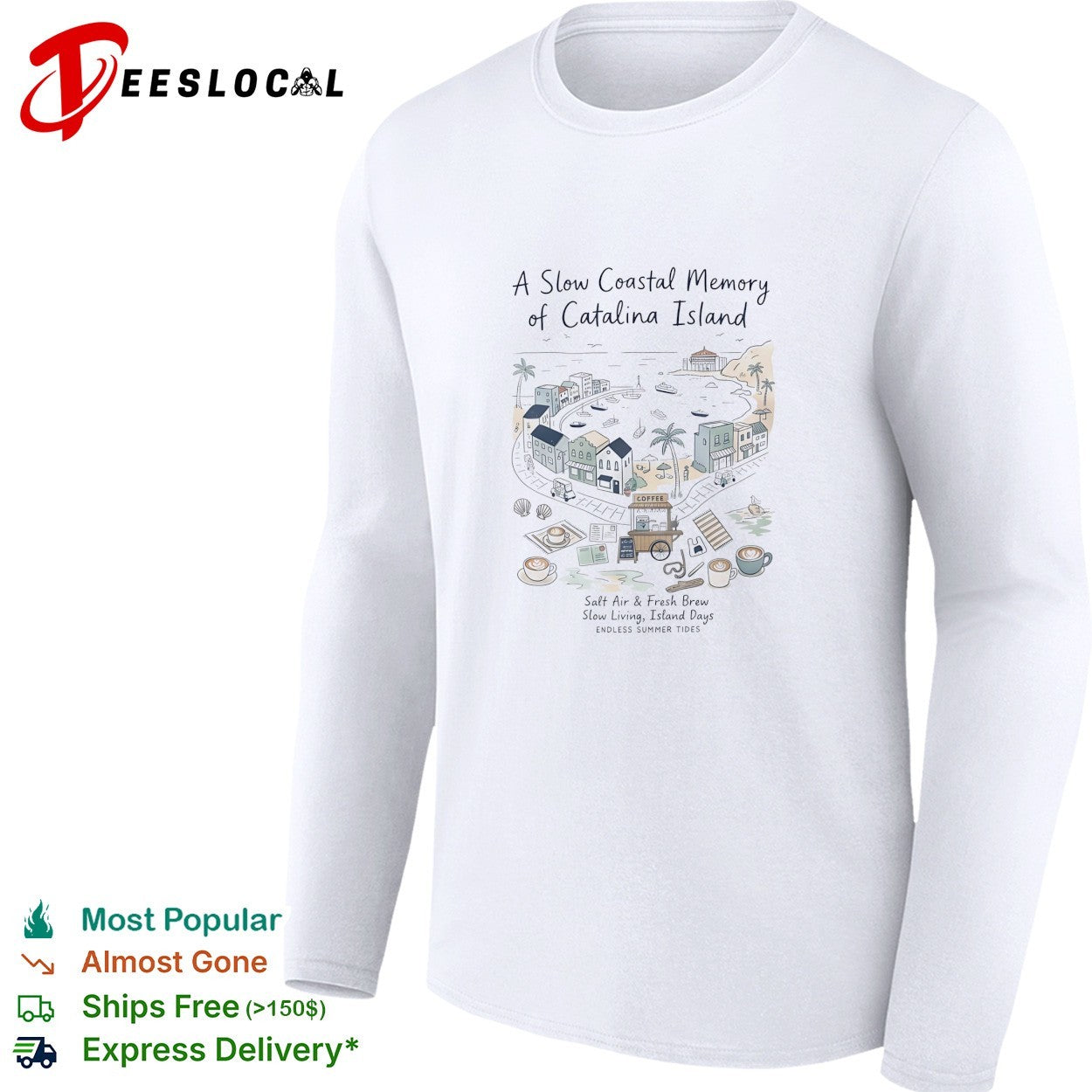 Catalina Island slow coastal memory shirt