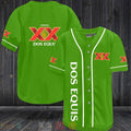 FASHION Cerveza Dos Equis Baseball Jerseys Botton Shirt