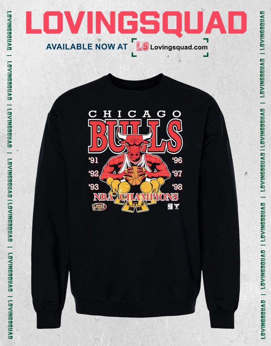 Chicago Bulls NBA Champions 1991-1998 Dynasty T-shirt
