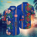 Chicago Cubs MLB Flower Drawing Pattern Hawaiian Shirt