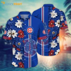 Chicago Cubs MLB Inflated Flower Retro Hawaiian Shirt