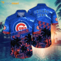 Chicago Cubs MLB Sky Palm Trees Hawaiian Shirt
