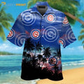 Chicago Cubs Short Sleeve Tropical Palm Trees Hawaiian Shirt