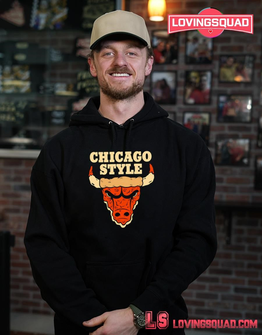 Chicago Style Bull Head Basketball Sports T-shirt