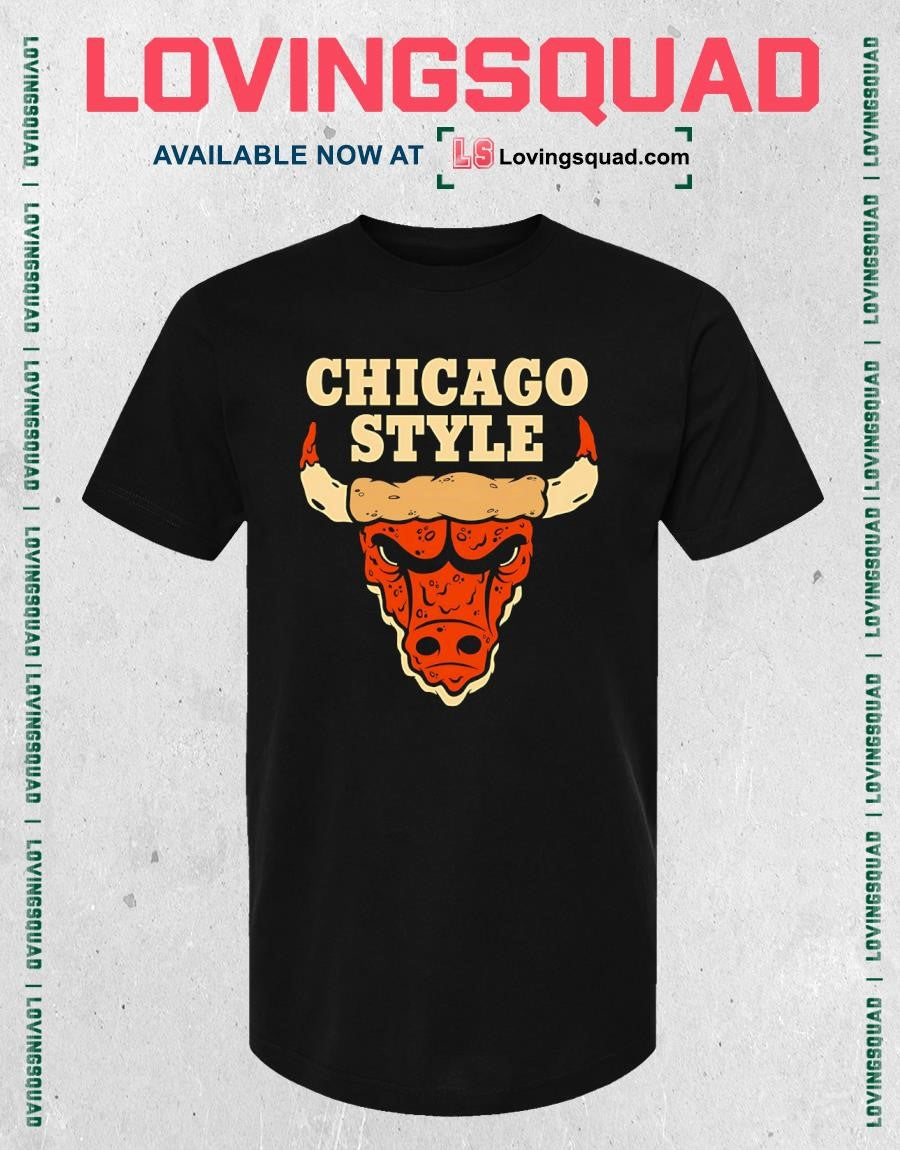 Chicago Style Bull Head Basketball Sports T-shirt