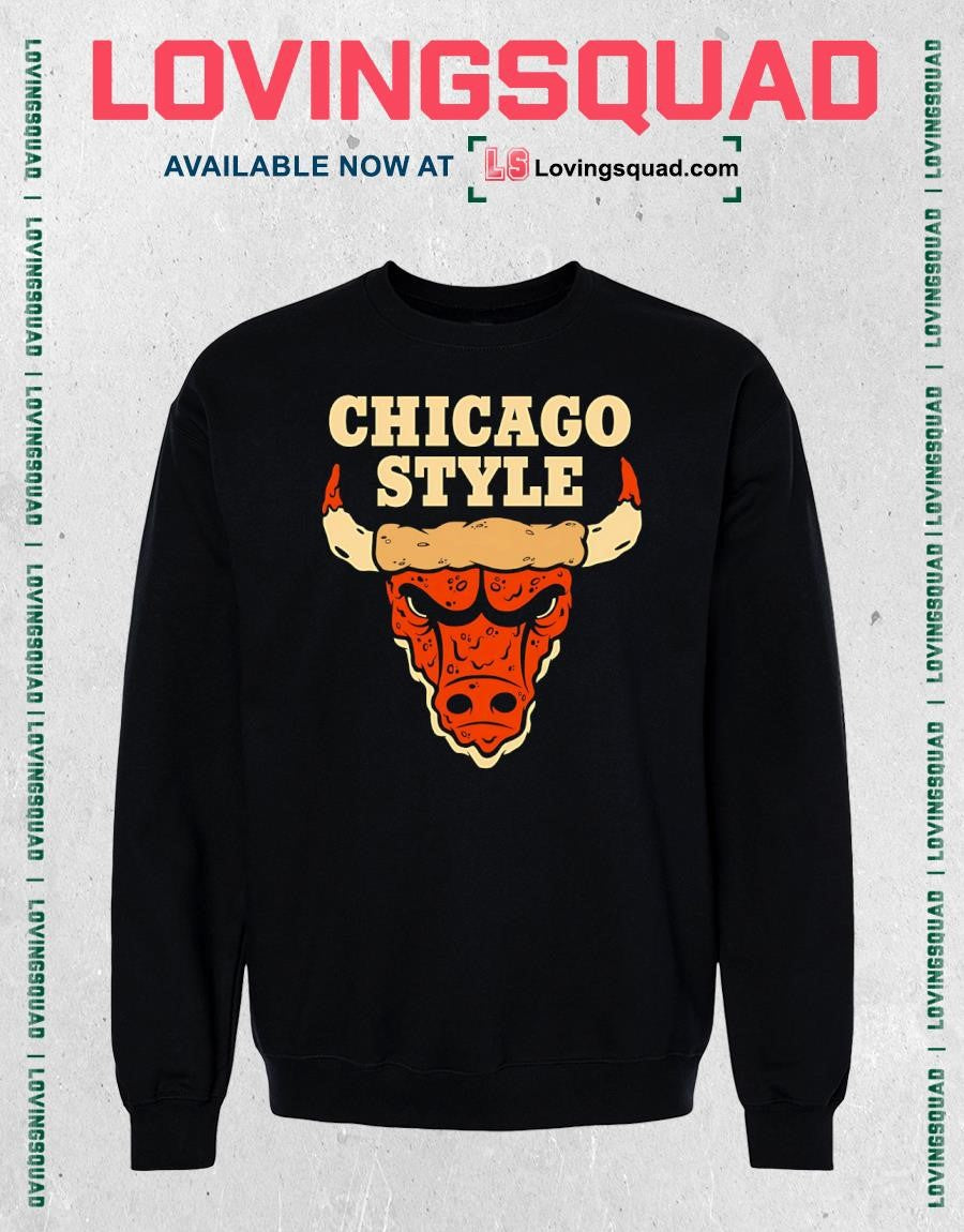 Chicago Style Bull Head Basketball Sports T-shirt