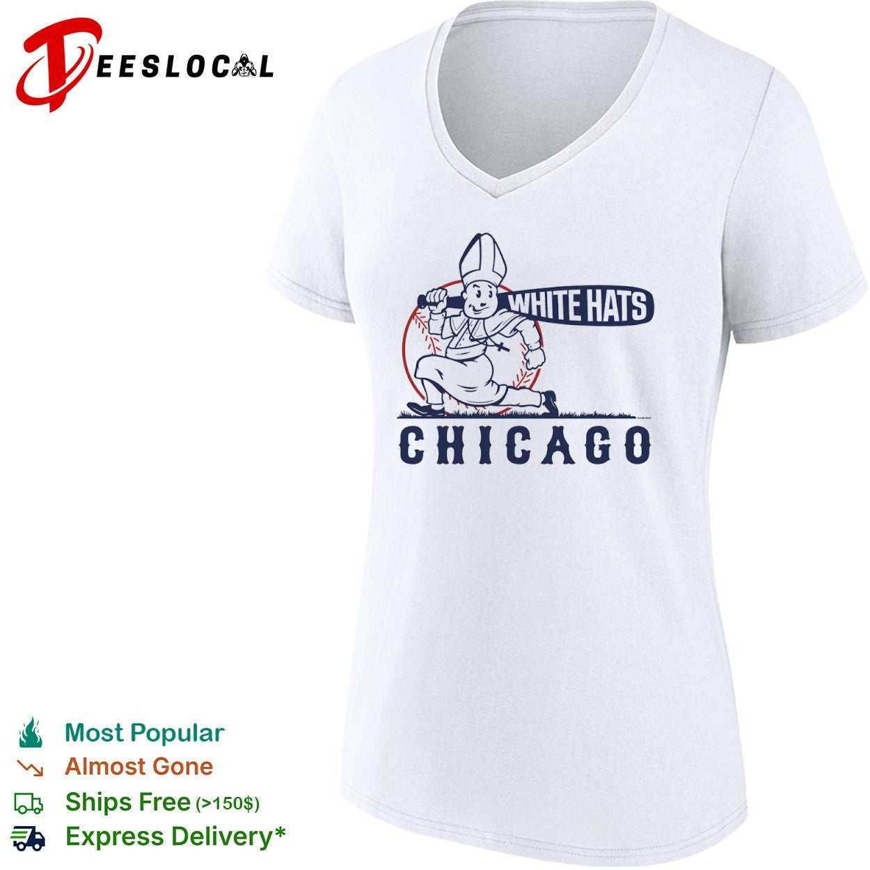 Chicago White Hats Baseball parody shirt
