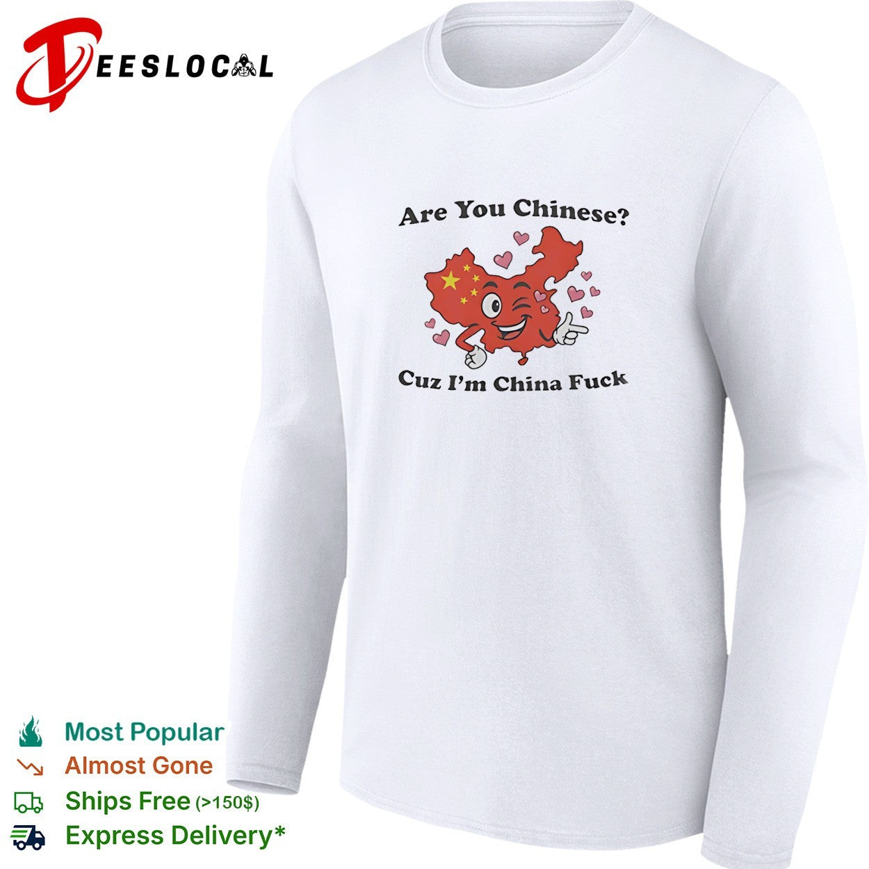 China map character are you Chinese cuz I’m China fuck shirt