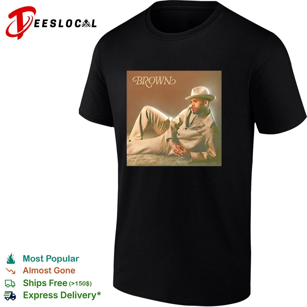 Chris Brown lying brown album shirt