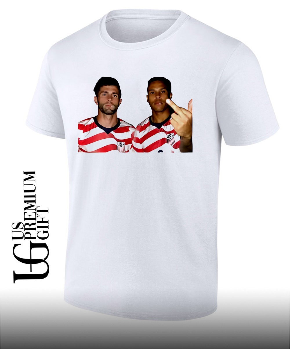 Christian Pulisic and Weston McKennie USA Soccer middle finger shirt