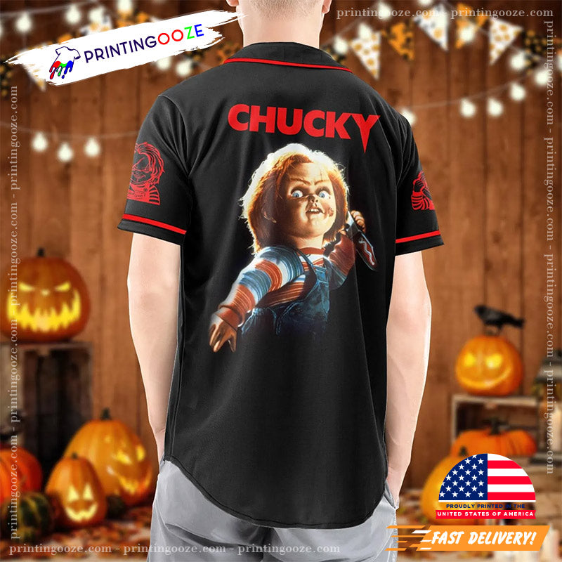 Chucky The Killer Halloween Movie Baseball Jersey