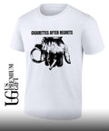 Cigarettes after regrests handcuffed arm smoking shirt