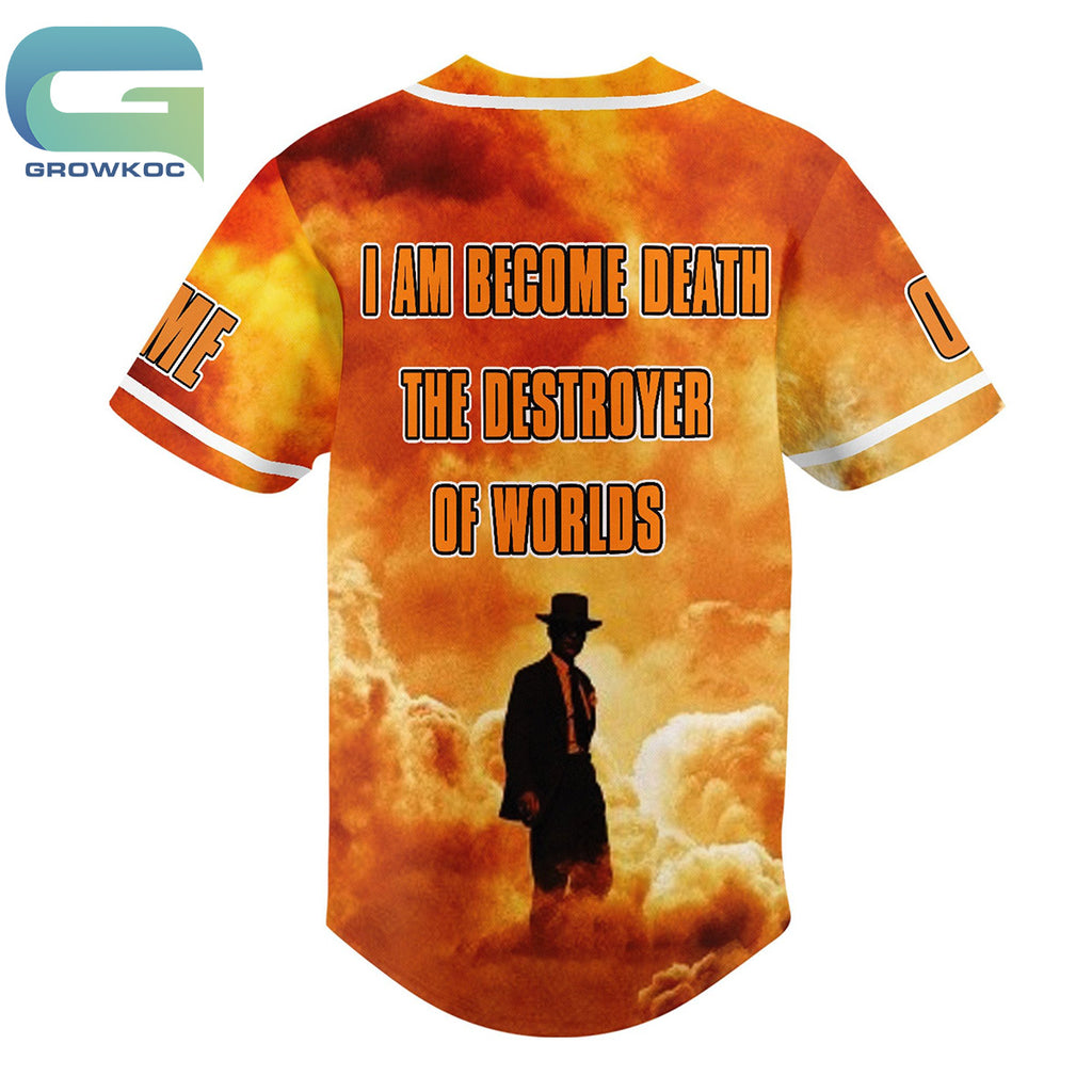 Cillian Murphy Oppenheimer I Am Become Death Personalized Baseball Jersey
