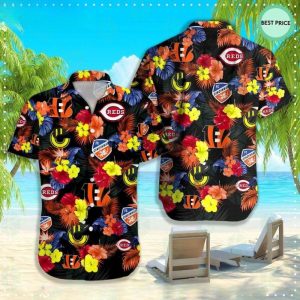 Cincinnati Reds Cincinnati Stingers FC Cincinnati Hawaiian Shirt, Cincinnati Reds Hawaiian Shirt