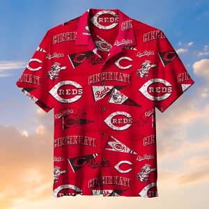 Cincinnati Reds Logo Sport Lover Red Hawaiian Shirt - Cincinnati Reds Hawaiian Shirt