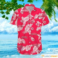 Cincinnati Reds Logo Tropical Hawaiian Shirt For Men - Cincinnati Reds Hawaiian Shirt