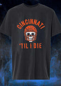 Cincinnati Til I Die Football Skull Helmet shirt