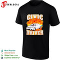 Civic Driver Honda Car JDM Automotive balzing graphic shirt