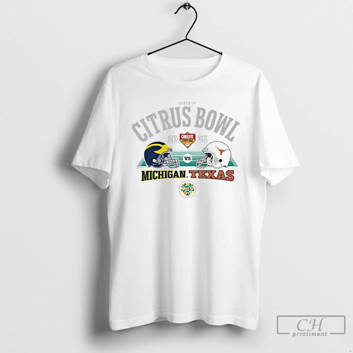 Classic 2025 Cheez It Citrus Bowl 2 Team Michigan Vs Texas Helmets T Shirts Sweater