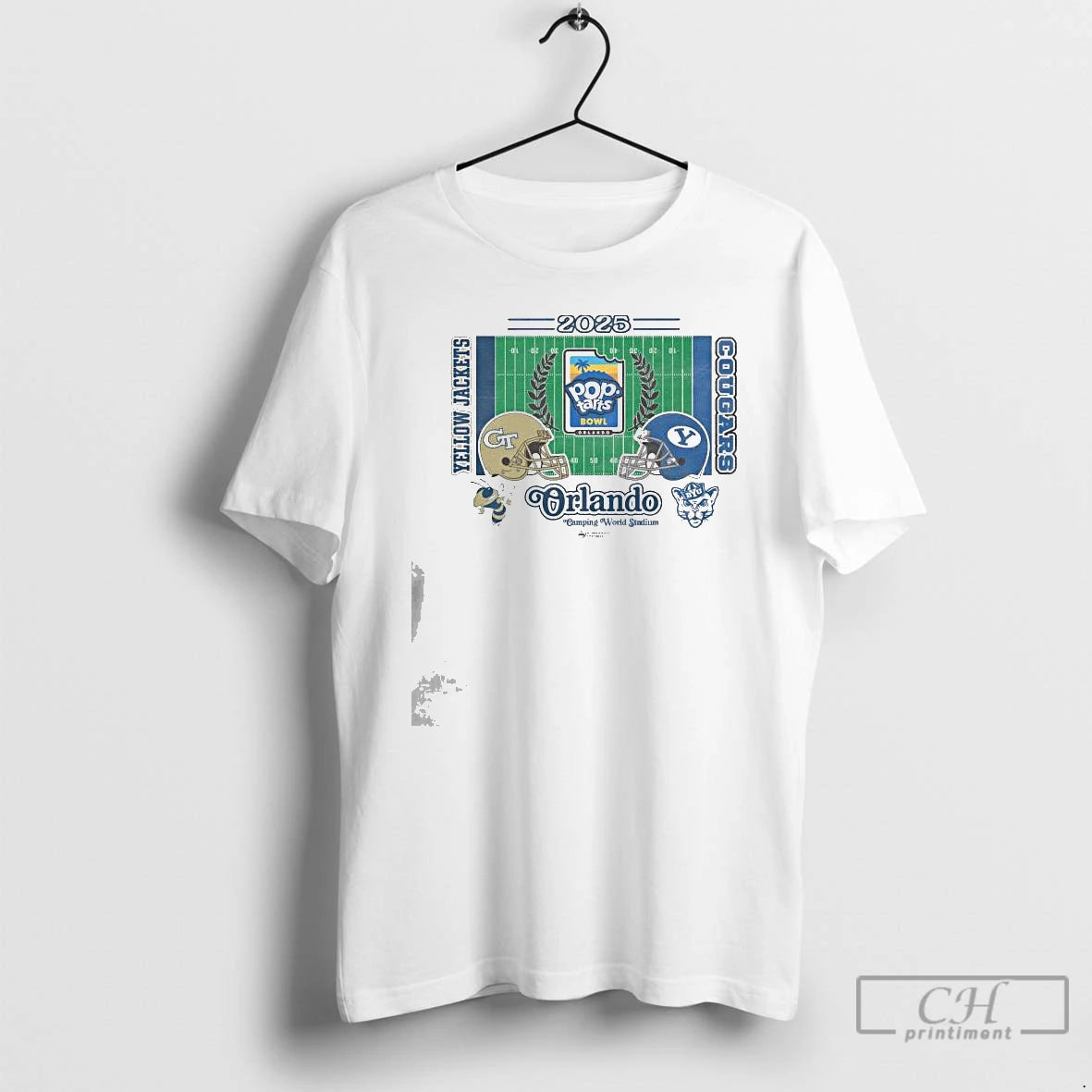 Classic 2025 Pop Tarts Bowl 2 Team Georgia Tech Yellow Jackets Vs Byu Cougars Head T-Shirts, Hoodie, Sweatshirt