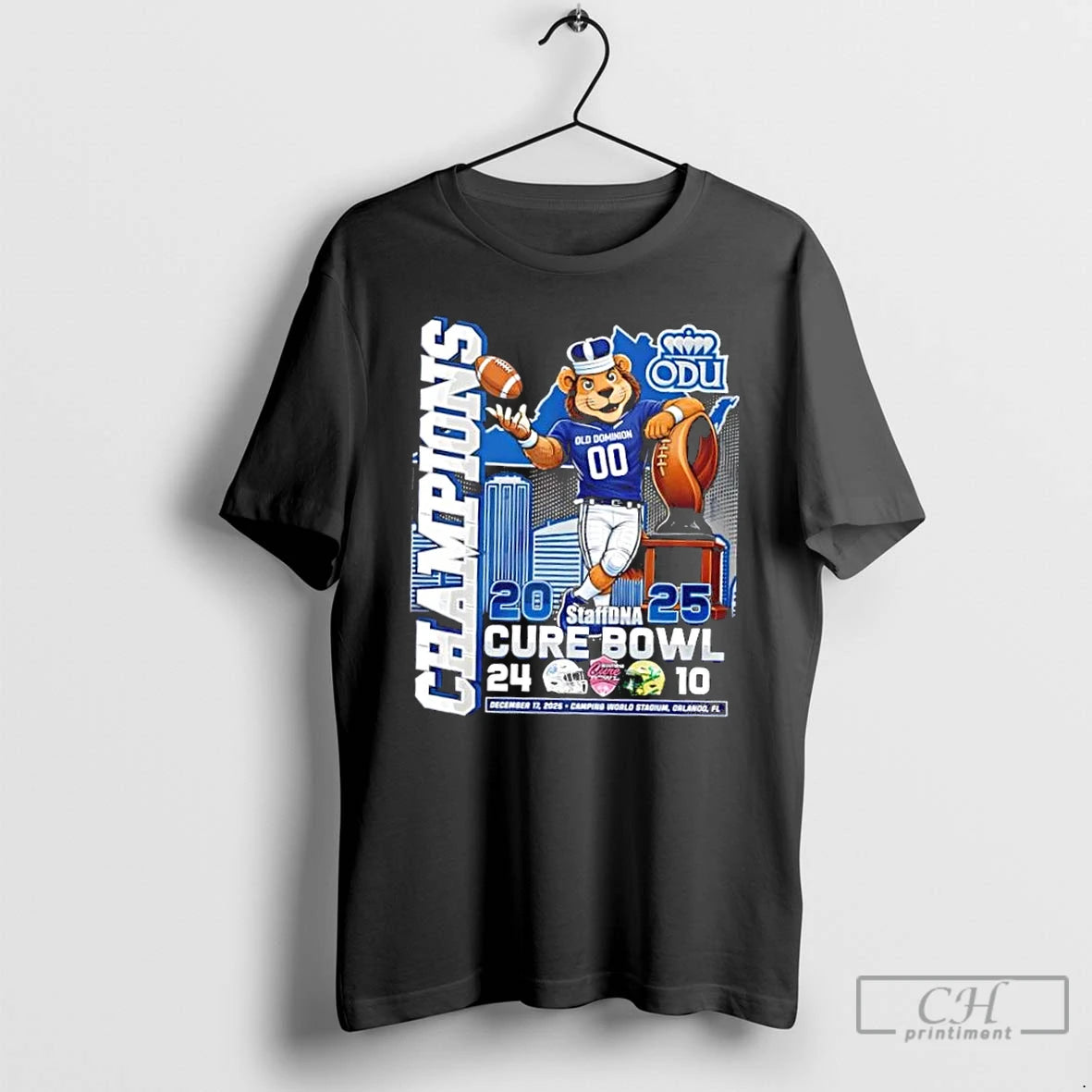 Classic 2025 Staffdna Cure Bowl Champions Old Dominion Monarchs Mascot T-Shirts, Hoodie, Sweatshirt | InkRitualCo.com