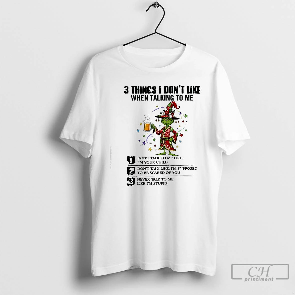 Classic 3 Things I Dont Like When Talking %cf%84%ce%bf Me Grinch Christmas T Shirts Sweater Hoodie, Sweatshirt