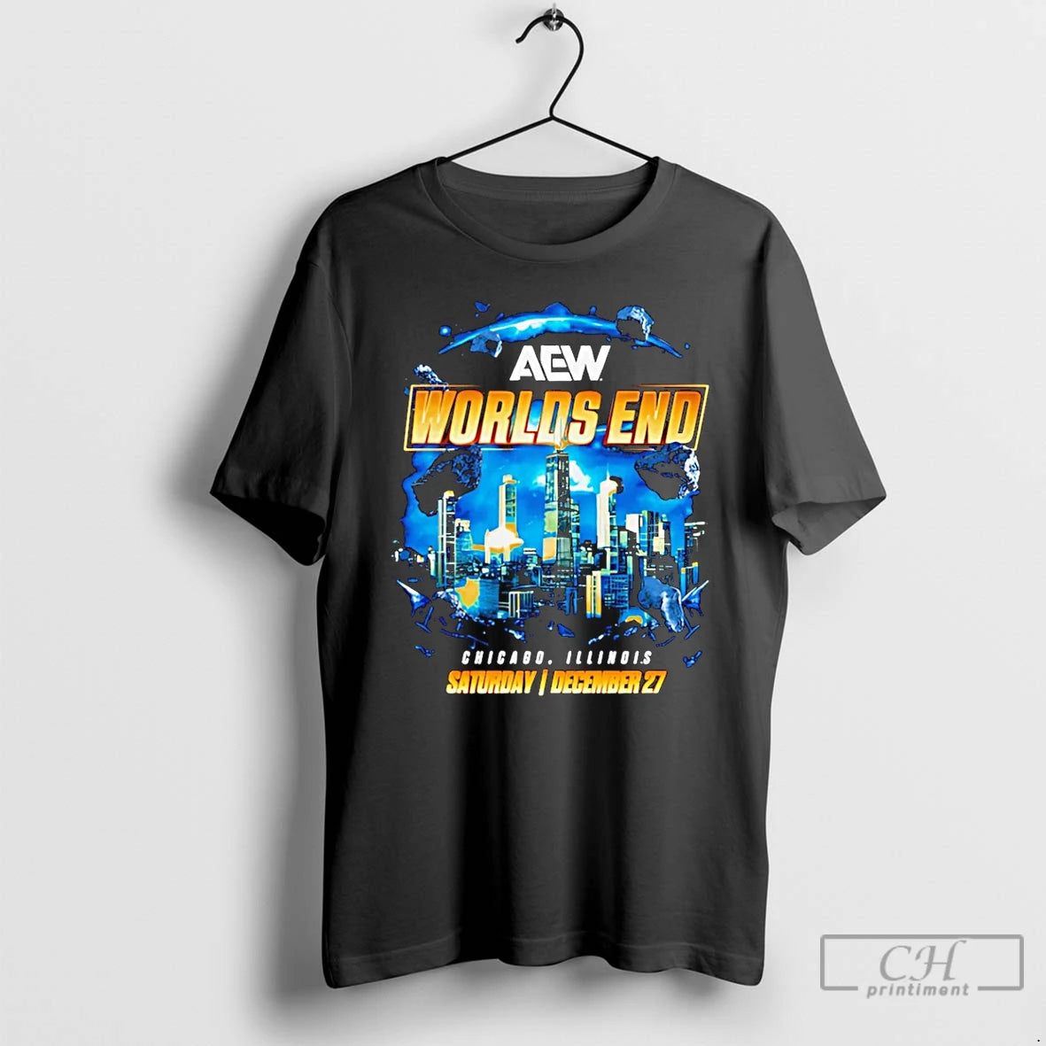 Classic Aew Worlds End 2025 Event City Skyline T-Shirts, Hoodie, Sweatshirt | InkRitualCo.com