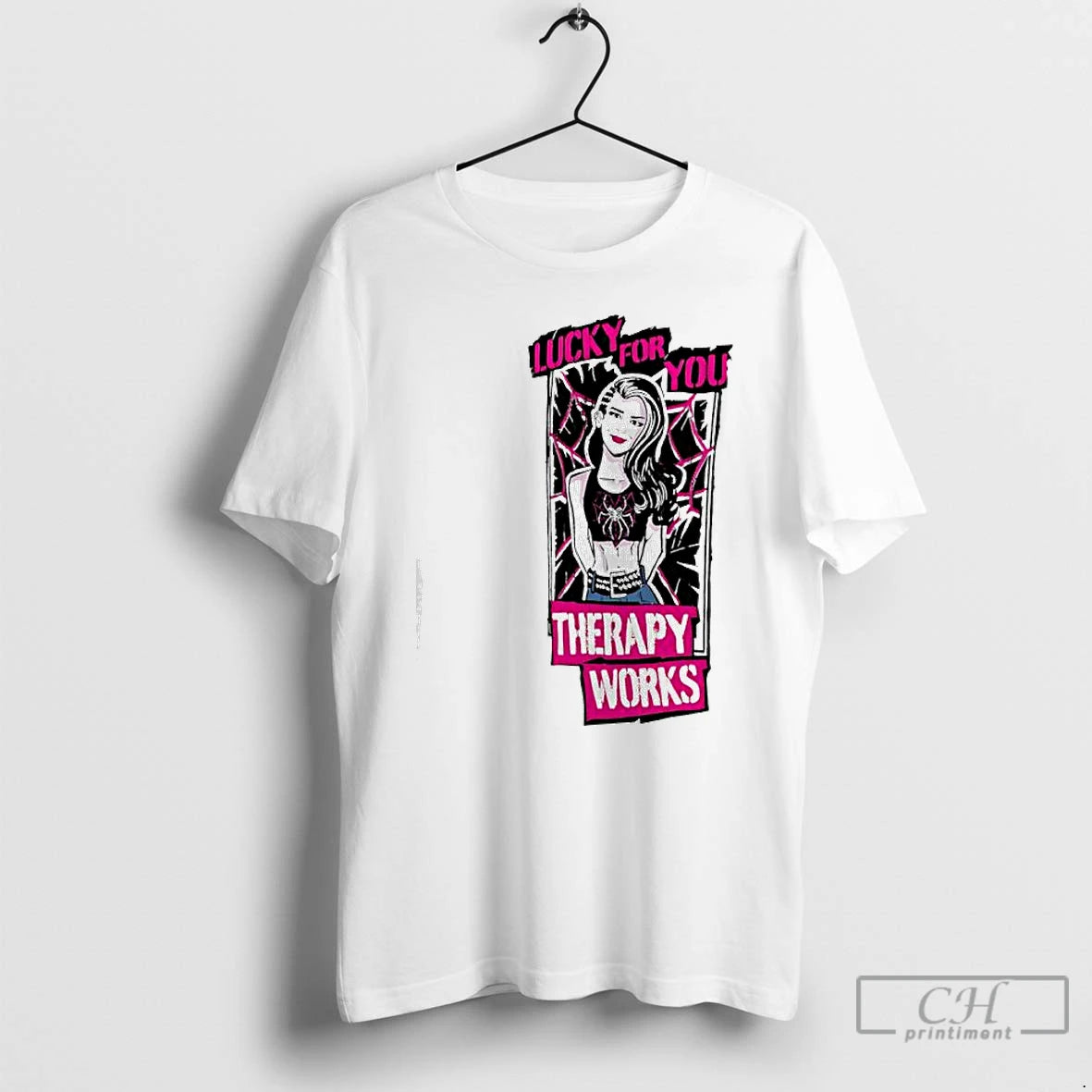 Classic Aj Lee Therapy Works Lucky For You Graphic T-Shirts, Hoodie, Sweatshirt | InkRitualCo.com