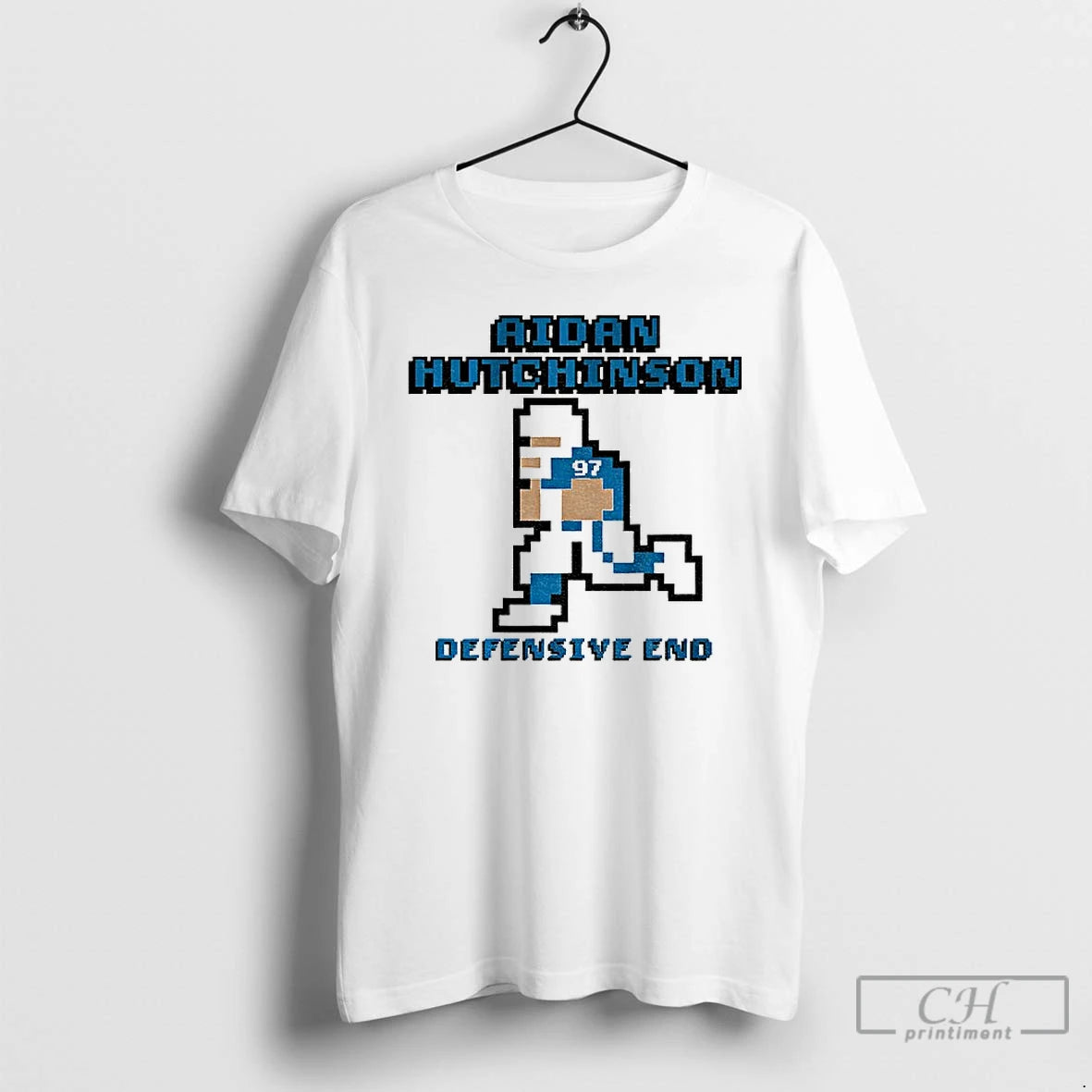 Classic Aidan Hutchinson Defensive End Detroit Lions Retro Baller 8bit T Shirts Hoodie, Sweatshirt | InkRitualCo.com